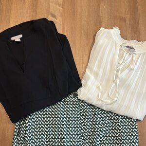 H&M Set ( size 12 long pants and two size large tops)